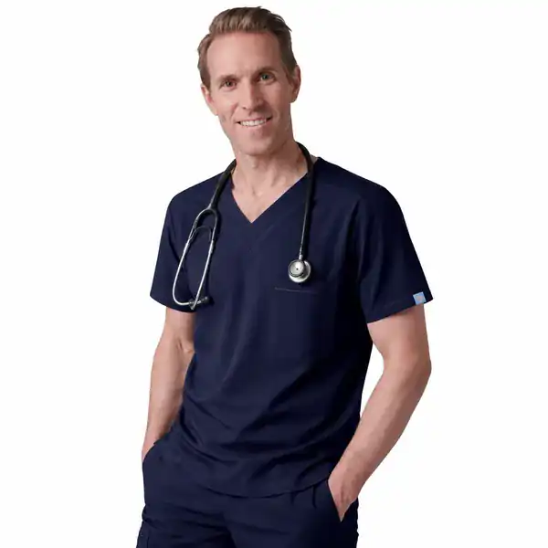 Men's scrub top in Navy Blue