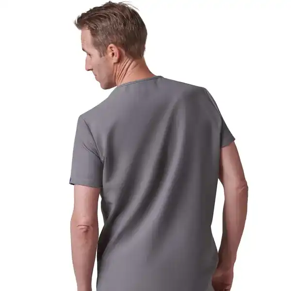 Men's scrub top in Platinum Gray