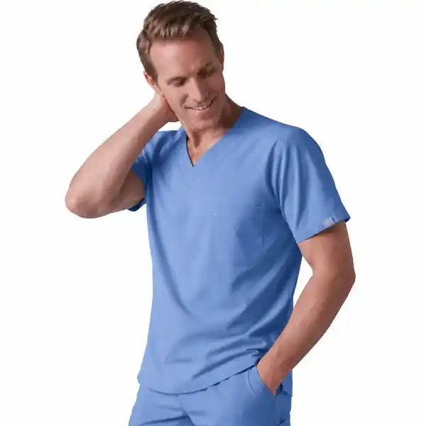 Men's scrub top in Sky Blue