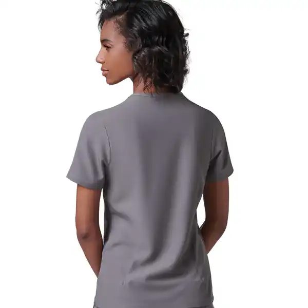 Women's scrub top in Platinum Gray